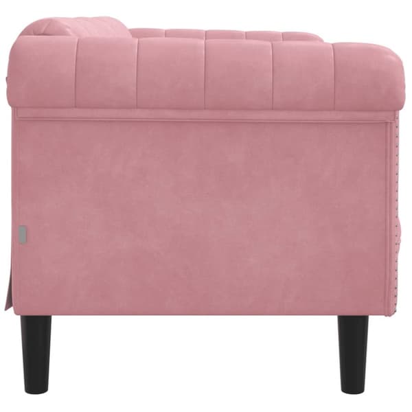vidaXL 2-personers sofa velour lyserød