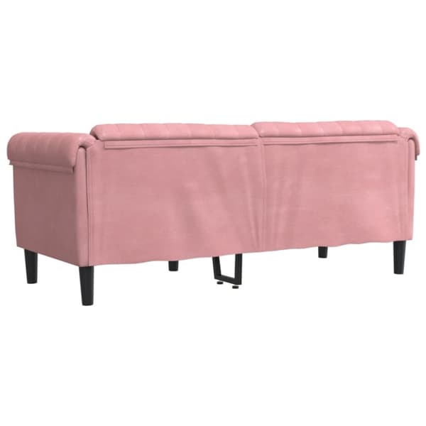 vidaXL 2-personers sofa velour lyserød