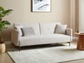 Miniatyrbillede 4 af 11: Sovesofa Beige Polyester 3 Personers Moderne Blød Sofa Sofaseng To Mands Designsofa til Værelse Stofsofa Konvertibel Klik Klak