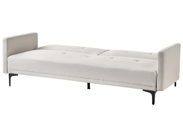 Sovesofa Beige Polyester 3 Personers Moderne Blød Sofa Sofaseng To Mands Designsofa til Værelse Stofsofa Konvertibel Klik Klak