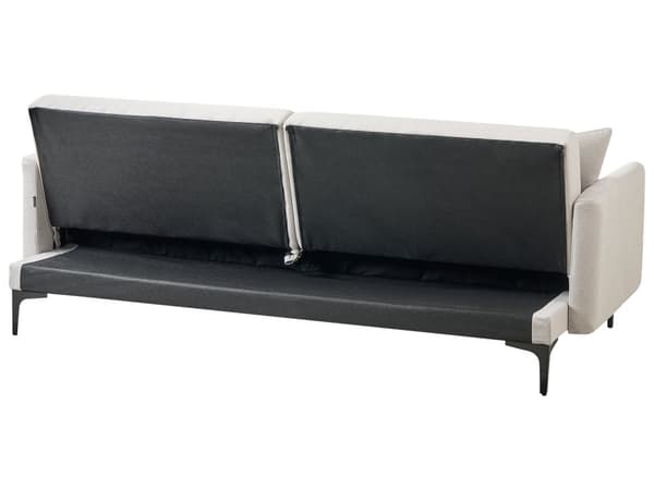 Sovesofa Beige Polyester 3 Personers Moderne Blød Sofa Sofaseng To Mands Designsofa til Værelse Stofsofa Konvertibel Klik Klak