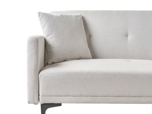 Sovesofa Beige Polyester 3 Personers Moderne Blød Sofa Sofaseng To Mands Designsofa til Værelse Stofsofa Konvertibel Klik Klak
