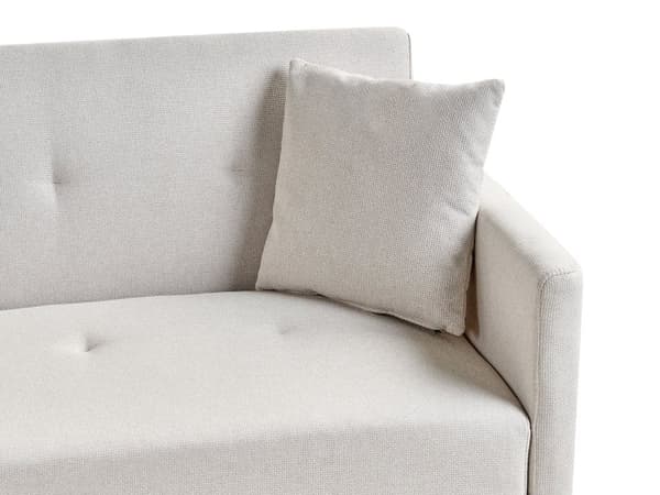 Sovesofa Beige Polyester 3 Personers Moderne Blød Sofa Sofaseng To Mands Designsofa til Værelse Stofsofa Konvertibel Klik Klak