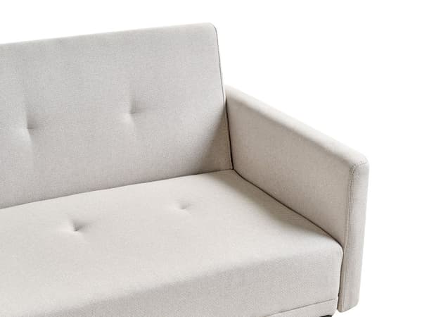 Sovesofa Beige Polyester 3 Personers Moderne Blød Sofa Sofaseng To Mands Designsofa til Værelse Stofsofa Konvertibel Klik Klak