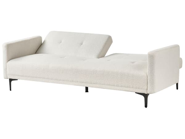 Sovesofa Off White Boucle 3 Personers Moderne Blød Sofa Sofaseng Tre Mands Designsofa til Værelse Stofsofa Konvertibel Klik Klak