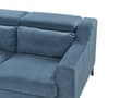 Miniatyrbillede 9 af 11: Hjørnesofa Blå Stof Chenille Polyester med Sølv Krom Metalben 4 Personers Sofa med Chaiselong Open End Justerbare Nakkestøtter Stue Inspiration