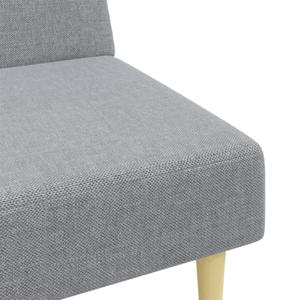 vidaXL Soffgrupp 2 delar ljusgrå tyg