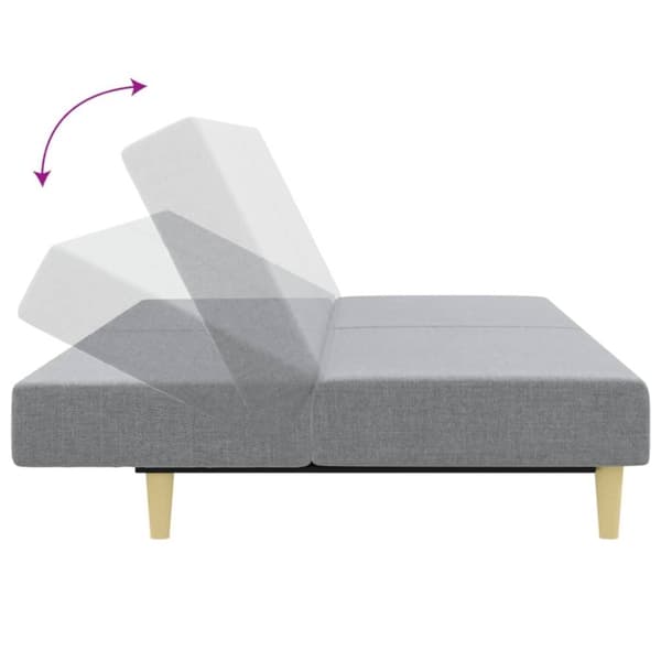 vidaXL sofasæt 2 dele stof lysegrå