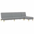 Miniatyrbillede 2 af 11: vidaXL sofasæt 2 dele stof lysegrå