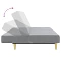 Miniatyrbillede 7 af 11: vidaXL sofasæt 2 dele stof lysegrå