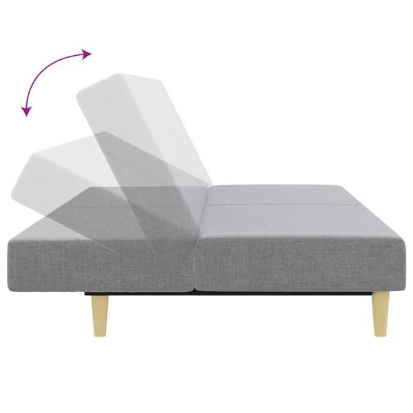 vidaXL sofasæt 2 dele stof lysegrå