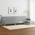 Miniatyrbillede 11 af 11: vidaXL sofasæt 2 dele stof lysegrå