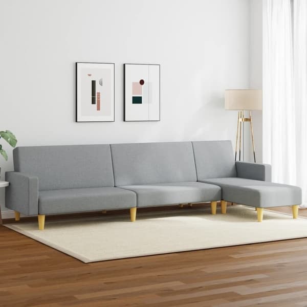vidaXL sofasæt 2 dele stof lysegrå