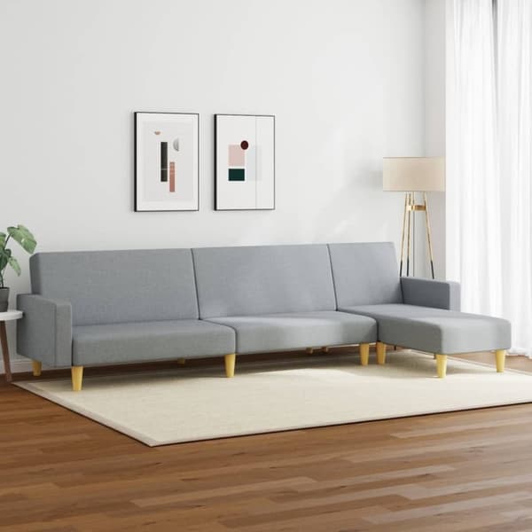 vidaXL sofasæt 2 dele stof lysegrå