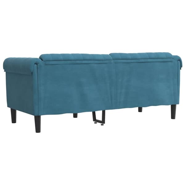 vidaXL Soffa 2-sits blå sammet