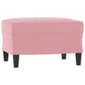 Miniatyrbild 4 av 7: vidaXL Fåtölj med fotpall rosa 60 cm sammet