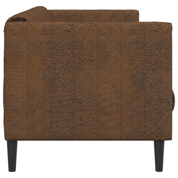 vidaXL 2-personers sofa imiteret ruskind brun