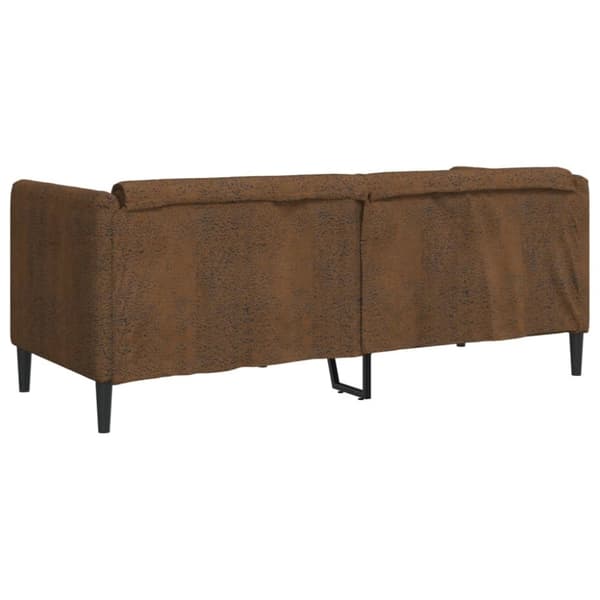 vidaXL 2-personers sofa imiteret ruskind brun