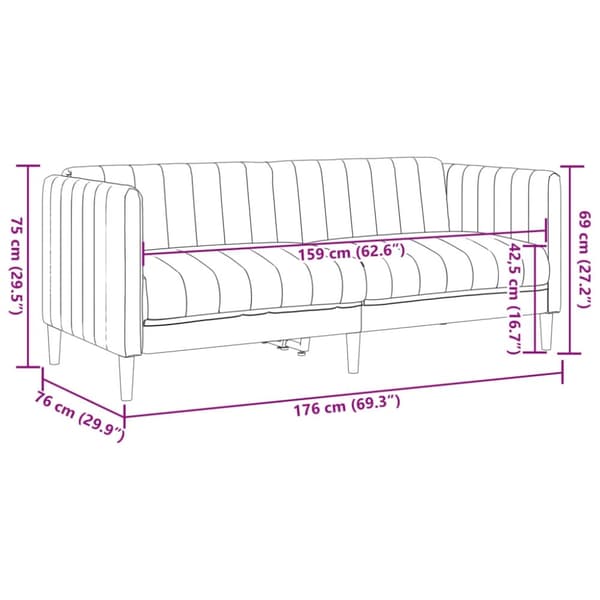 vidaXL 2-personers sofa imiteret ruskind brun
