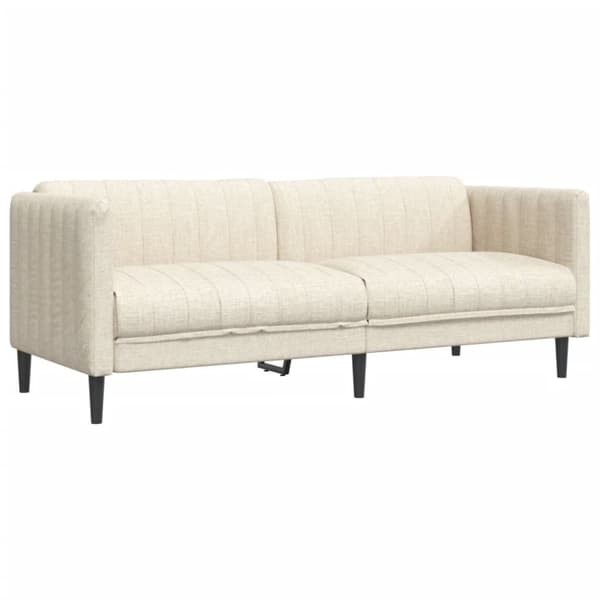 vidaXL sofasæt 2 dele stof cremefarvet