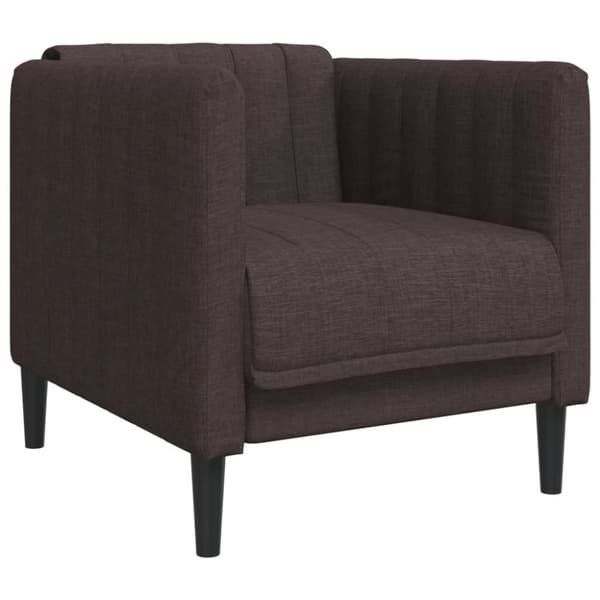 vidaXL sofasæt 3 dele stof mørkebrun