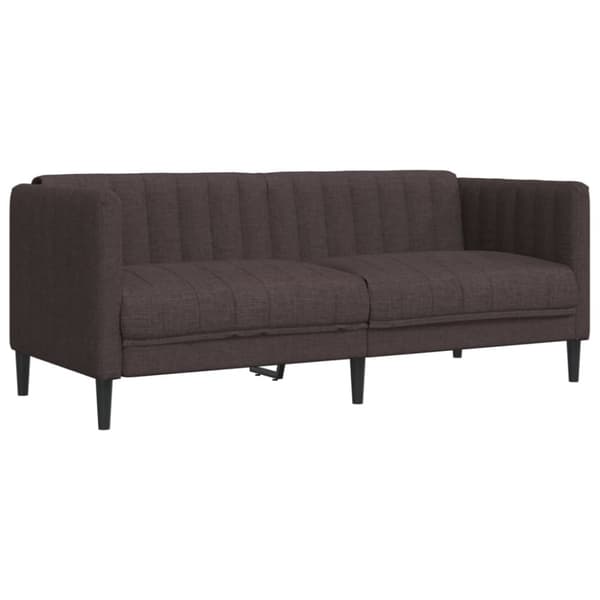 vidaXL sofasæt 3 dele stof mørkebrun