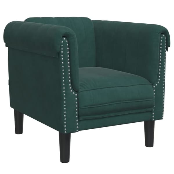 vidaXL sofasæt 3 dele velour mørkegrøn