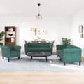 Miniatyrbillede 2 af 11: vidaXL sofasæt 3 dele velour mørkegrøn