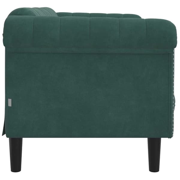 vidaXL 2-personers sofa velour mørkegrøn
