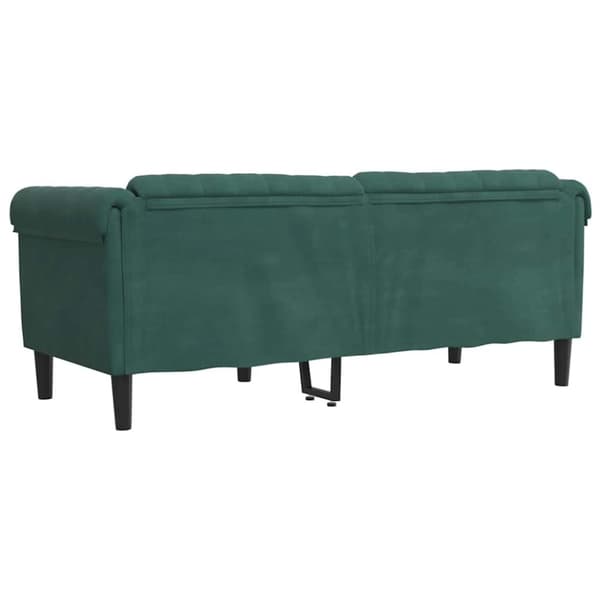vidaXL 2-personers sofa velour mørkegrøn
