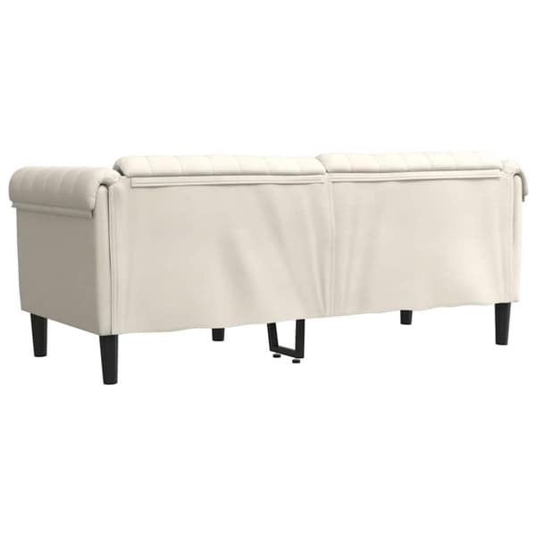 vidaXL 2-personers sofa velour cremefarvet