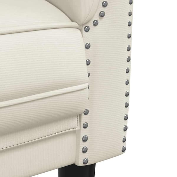 vidaXL 2-personers sofa velour cremefarvet