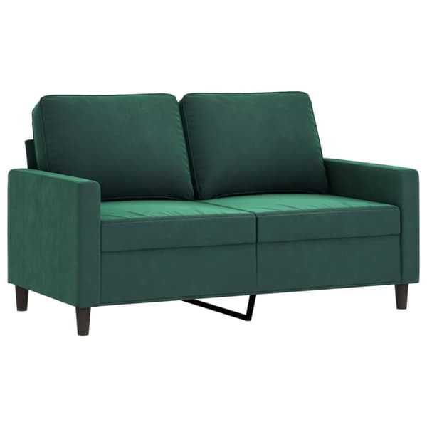 vidaXL sofasæt 4 dele velour mørkegrøn