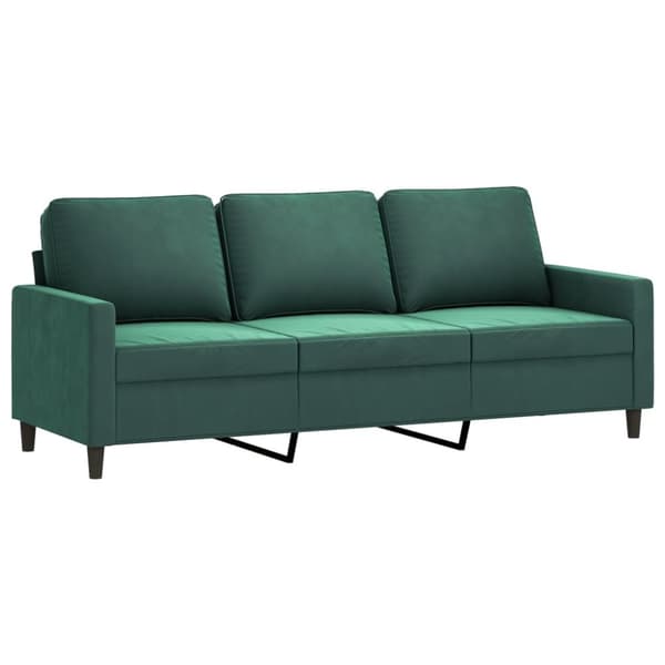 vidaXL sofasæt 4 dele velour mørkegrøn