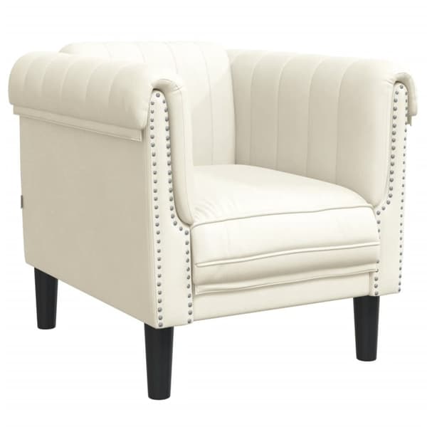 vidaXL sofasæt 3 dele velour cremefarvet
