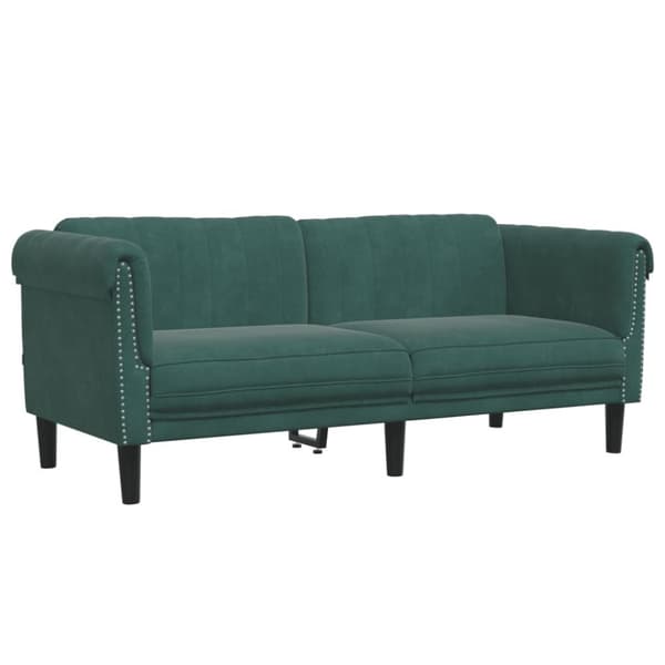 vidaXL sofasæt 2 dele velour mørkegrøn