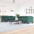 Miniatyrbillede 9 af 9: vidaXL sofasæt 2 dele velour mørkegrøn