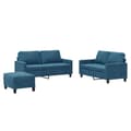 Miniatyrbillede 1 af 9: vidaXL sofasæt 3 dele med hynder velour blå