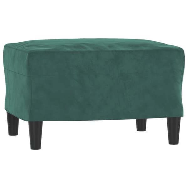 vidaXL Fåtölj med fotpall mörkgrön 60 cm sammet