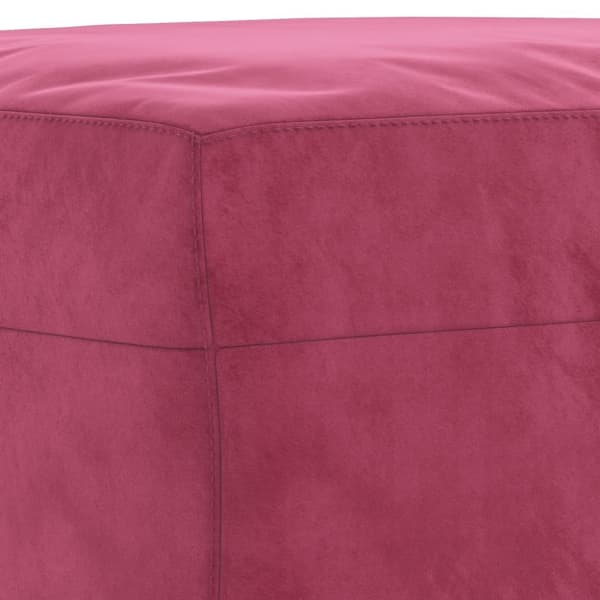 vidaXL sofasæt 2 dele med hynder velour vinrød