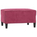 Miniatyrbillede 7 af 11: vidaXL sofasæt 4 dele med puder velour vinrød
