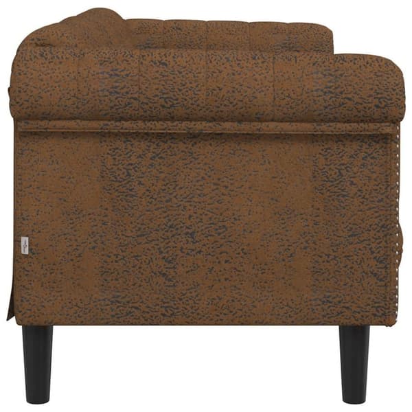 vidaXL 2-personers sofa velour brun