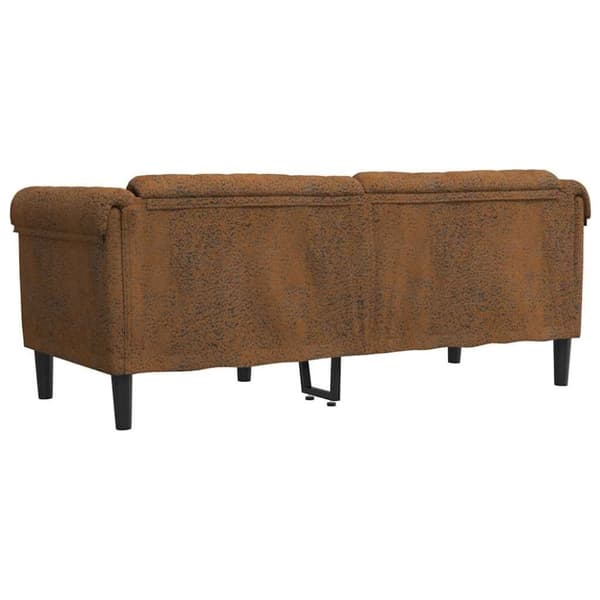 vidaXL 2-personers sofa velour brun