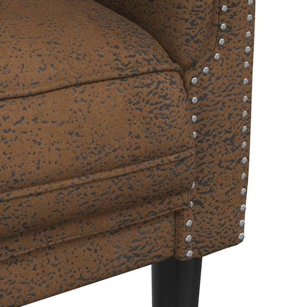 vidaXL 2-personers sofa velour brun