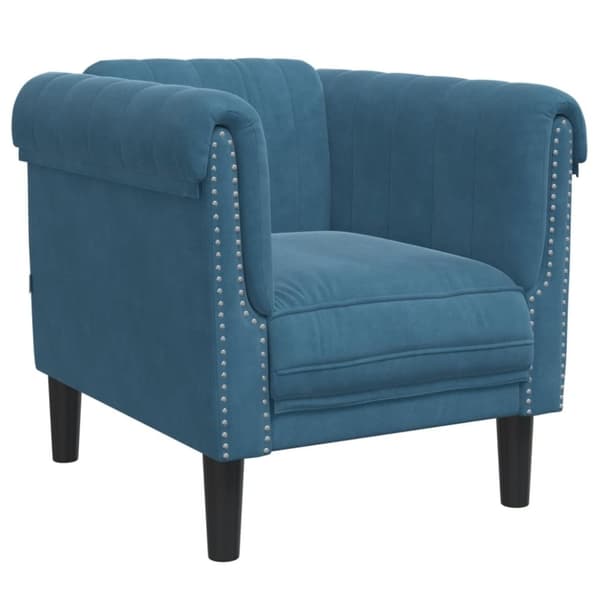 vidaXL sofasæt 3 dele velour blå