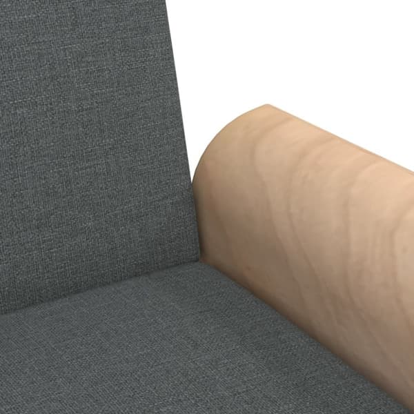 vidaXL Bäddsoffa 2-sits med kuddar och fotpall mörkgrå sammet