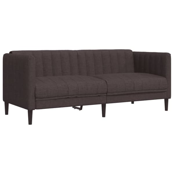 vidaXL sofasæt 2 dele stof mørkebrun