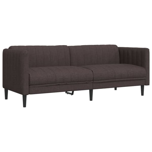 vidaXL sofasæt 2 dele stof mørkebrun