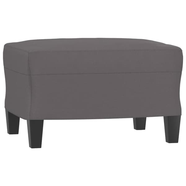 vidaXL sofastol med fodskammel 60 cm kunstlæder grå