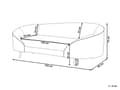 Miniatyrbillede 3 af 10: Sofa Beige Velour Polstret Guld Metalben 3 Personers Moderne Designsofa med Buet Ryg Retro Minimalistisk Pastel til Stuen